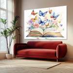 Liblikas ja Raamat Foto Taustakardin Pickify, 51 colių * 59 colių / 130 cm * 150 cm