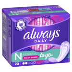 Pesukaitsmed Always Dailies Normal To Go, 20 tk