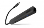 Usb-c jaotur 6-in-1: Hdmi 4k 60hz, Pd 100w, Rj45, 2xusb 3.0