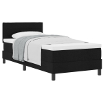 Box Spring voodi madratsiga Must 90x190 cm Kangas