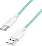 Logilink Usb-c-usb-a kaabel, 1,5 m, 60 W, roheline, nailon