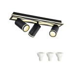 Reguleeritav LED laevalgusti must 25W 3000K