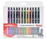 Pentel Energel Bl-77: 12 tk. geelpliiatsid, erinevad v&auml;rvid