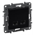 Legrand Niloe Step 2xrj45 Cat.6 Ftp Black Socket