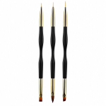 Manik&uuml;&uuml;ri pintslite komplekt, kahekordsed, 3 tk