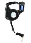 Benson automaatne jalutusrihm 5 m, must, kotiga, LED