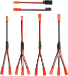 Yunique Green-Clean-Power, 6 JST/JR adapteri ja Y-jaoturi komplekt, 2/3 v&auml;ljundit, 10&ndash;15 cm, RC