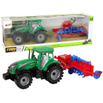 Punane traktor koos k&uuml;naga