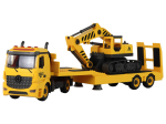 Folding Tow Truck With Crawler Excavator Sound Light DIY Yellow