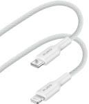 Puro Fabric Usb-c - Piksekaabel, 1,2m, valge