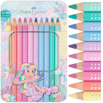 Pastelsed v&auml;rvipliiatsid Faber-castell Sparkle Jumbo, 10 tk, metallkarp