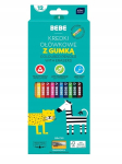 V&auml;rvilised pliiatsid 12 tk. Bebe Kids kustutuskummiga, Interdruk