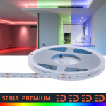 Led riba Rgb 24v Cob 5m, 840 Led, mitmev&auml;rviline