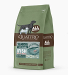 Quattro teraviljavaba k&otilde;igi t&otilde;ugude eakate/dieetiline koeratoit valge kala ja krilliga, 3kg