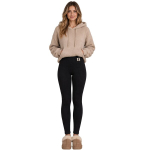 Soojad talvised fliisvoodriga retuusid naistele Saitdress, must, 32