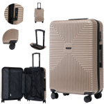 Suur kohver Wings Jackdaw L, 28", 97 l, TSA lukk, topeltrattad 360&deg;, kerge ja vastupidav pol&uuml;karbonaadist korpus, Large suitcase