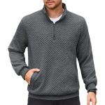 Meeste Kampsun Polo Wafelkoeline Pikk Varrukas T&otilde;mblukk Elegantne Stiilne Hall XL, XL