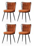 4-osaline s&ouml;&ouml;gitoolide komplekt Kuşaklı - 224, must/oranž, Tool, v&ouml;&ouml;kohaga, 43x82x43 cm, raud