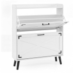 Kingakapikapp kahe allalastava sahtliga 80x24x103 cm valge