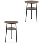 Kohvilauad komplektis 2 tk &Oslash;39x57 cm p&auml;hkel