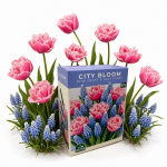 S&uuml;gisel istutatavate lillesibulate komplekt City Bloom Pink Frost & Blue Peaks Nojus 30 tk