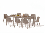 9-osaline &otilde;uem&ouml;&ouml;bli komplekt Tiberina Bistrot/Tevere, laud 147&ndash;211 cm, Tortora