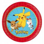&Uuml;hekordsed paberist taldrikud Pokemon, 20 cm, 8 tk.