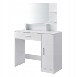 Modernhome Modern white cosmetic dressing table with a mirror