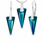 H&otilde;bekomplekt &bdquo;Spike&rdquo; (Bermuda Blue) Swarovski&reg; kristallidega 925 h&otilde;bedast