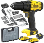 Stanley Akutoorik SFMCD700D2A-QW, 18 V, 2x2Ah, 1500 rpm, 50 Nm, 2 kiirus, 24 p&ouml;&ouml;rdemomendi seadistust