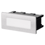 Emos LED Sissehitatud Seinalamp AMAL ZC0108, 12 x 5 cm, 1,5 W, Soe Valge, IP65, 60 lm, Alumiinium, Klaas