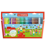 Viltpliiatsid Stabilo Trio 30 v&auml;rvi