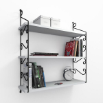 Riiul Kalune Design Seramoni 3, valge/must