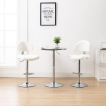 vidaXL baaripukid 2 tk, valge, kunstnahk