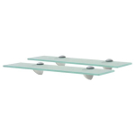 vidaXL seinariiulid 2 tk klaasist 40 x 10 cm 8 mm