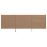 vidaXL tuulekaitse sein 3 paneelist, kangas, 400 x 80 cm pruunikashall