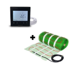 P&otilde;randak&uuml;ttev&otilde;rk Wellmo MAT (suurus 1,5 m2) + programmeeritav termostaat Wellmo WTH-51.36 NEW BLACK, must