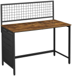 Kirjutuslaud Songmics 118x60, tumepruun / must