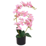 vidaXL kunstorhidee potiga 65 cm, roosa