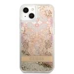 Guess Liquid Glitter Paisley Case for iPhone 13 mini Gold