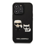 Karl Lagerfeld KLHCP13L3DRKCKK iPhone 13 Pro / 13 6,1 musta/musta kate Karl&Choupette Ikonik 3D