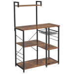 Riiul Songmics 90, tumepruun / must