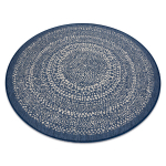 &Uuml;mmargune vaip SISAL FLAT 48834591 Punktid, sinine
