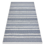Vaip MOROC Liinide muster 22328 Orgaaniline, EKO SISAL tupsud - kahel tasemel fliis koor / tumesinine,