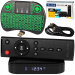 Multimeediapleier Android TV Box multimeediumipleier Smart TV funktsiooniga + puutetundlik 4K Ultra HD klaviatuur