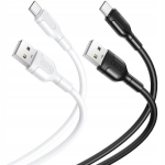 USB-kaabel - USB t&uuml;&uuml;p C XO 1 m KIIRE laadimine 2,1A (3 tk)