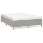 vidaXL voodiraam, helehall, 140 x 190 cm, kangas