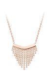 Troli Moodne terasest kaelakee Chains Rose Gold ornamentiga