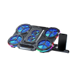 White Shark ICE STORM GCP-6, s&uuml;learvuti jahutusalus, 17.3", 6 ventilaatorit, 142 CFM, 25 dBA, 10 RGB režiimi, 7 taset, USB, must