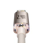 Baseus kaabel Crystal Shine USB - Lightning 1,2 m 2,4A roosa